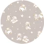 Cearceaf cu elastic, MimiNu, Pentru patut co-sleeper, Luna, Dimensiune 84.5 x 50.5 cm, Din bumbac certificat Oeko Tex Standard 100, Bedtime story beige - 2