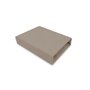 Cearceaf cu elastic, MimiNu, Pentru patut leagan sau patut co-sleeper, Dimensiune 90x40 cm, Din bumbac certificat Oeko Tex Standard 100, Colectia Royal, Mocha - 1