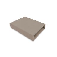 Cearceaf cu elastic, MimiNu, Pentru patut leagan sau patut co-sleeper, Dimensiune 90x40 cm, Din bumbac certificat Oeko Tex Standard 100, Colectia Royal, Mocha