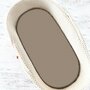 Cearceaf cu elastic, MimiNu, Pentru patut leagan sau patut co-sleeper, Dimensiune 90x40 cm, Din bumbac certificat Oeko Tex Standard 100, Colectia Royal, Mocha - 2