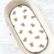 Cearceaf cu elastic, Qmini, Pentru landou, carucior si cosulet, Dimensiune 80x35 cm, Din bumbac certificat Oeko Tex Standard 100, Teddy Toys