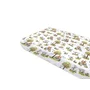 Cearceaf cu elastic, Qmini, Pentru pat 160x80 cm, Din bumbac certificat Oeko Tex Standard 100, Fox on bikes Natural - 1