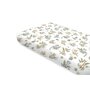 Cearceaf cu elastic, Qmini, Pentru pat 160x80 cm, Din bumbac certificat Oeko Tex Standard 100, Safari - 1