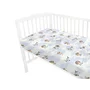 Cearceaf cu elastic, Qmini, Pentru patut 120X60 cm, Din bumbac certificat Oeko Tex Stard 100, Sky Adventure - 2