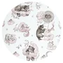 Cearceaf cu elastic, Qmini, Pentru patut co-sleeper, Aurora, Dimensiune 76 x 43 cm, Din bumbac certificat Oeko Tex Standard 100, Teddy Bear and Friends Pink - 3