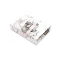 Cearceaf cu elastic, Qmini, Pentru patut co-sleeper, Aurora, Dimensiune 76 x 43 cm, Din bumbac certificat Oeko Tex Standard 100, Teddy Bear and Friends Pink - 1