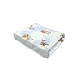 Cearceaf cu elastic, Qmini, Pentru patut co-sleeper, Luna, Dimensiune 84.5 x 50.5 cm, Din bumbac certificat Oeko Tex Standard 100, Sky Adventure - 1