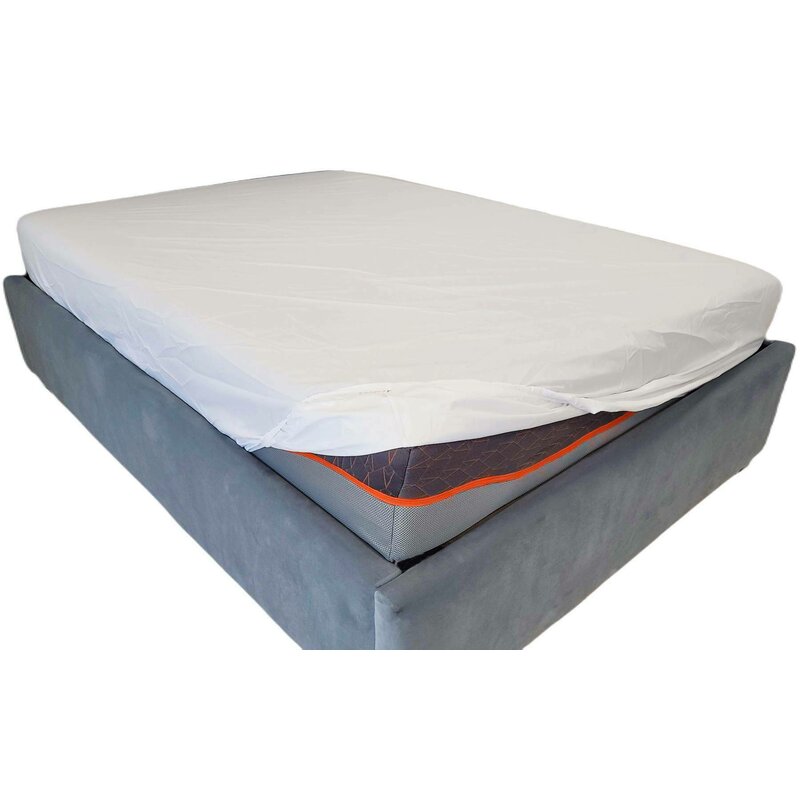 Somnart - cearceaf de pat bumbac alb cu elastic, 200x260 cm, pat de 140x200