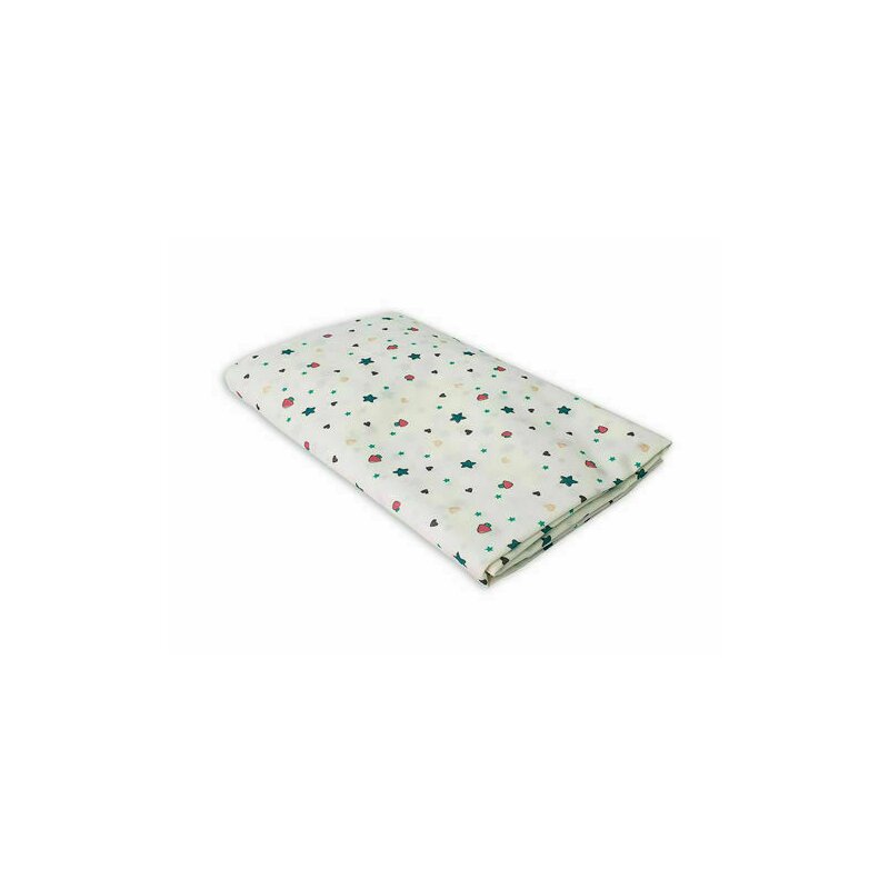 Kidsdecor - cearceaf cu elastic lumea stelutelor din bumbac, 120x60 cm