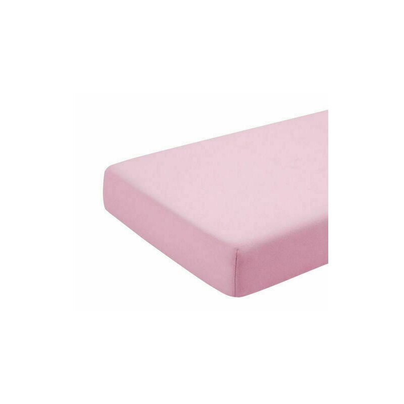 Kidsdecor - cearceaf cu elastic din bumbac, 120x60 cm, roz