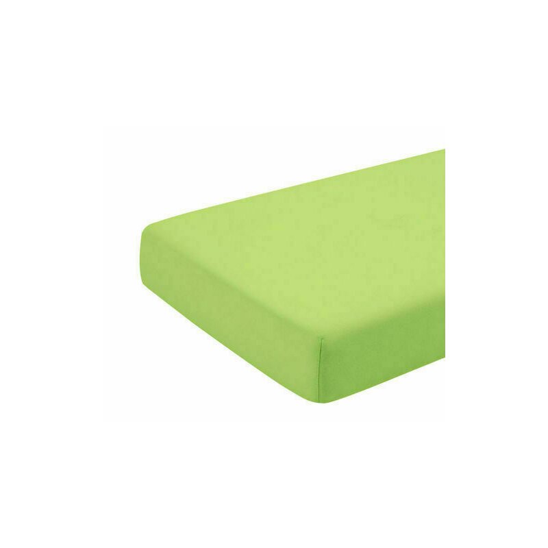 Kidsdecor - cearceaf cu elastic din bumbac, 120x60 cm, verde