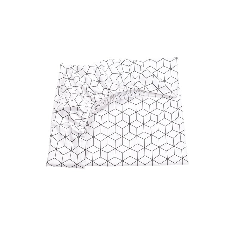 Paturica fermecata - Cearsaf bumbac 100% forme geometrice patut 120x60 cm