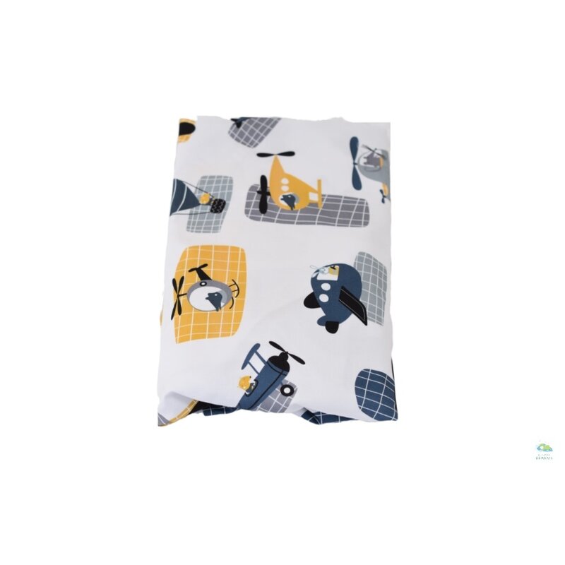Paturica fermecata - Cearsaf bumbac 100% premium model elicoptere patut 120x60 cm