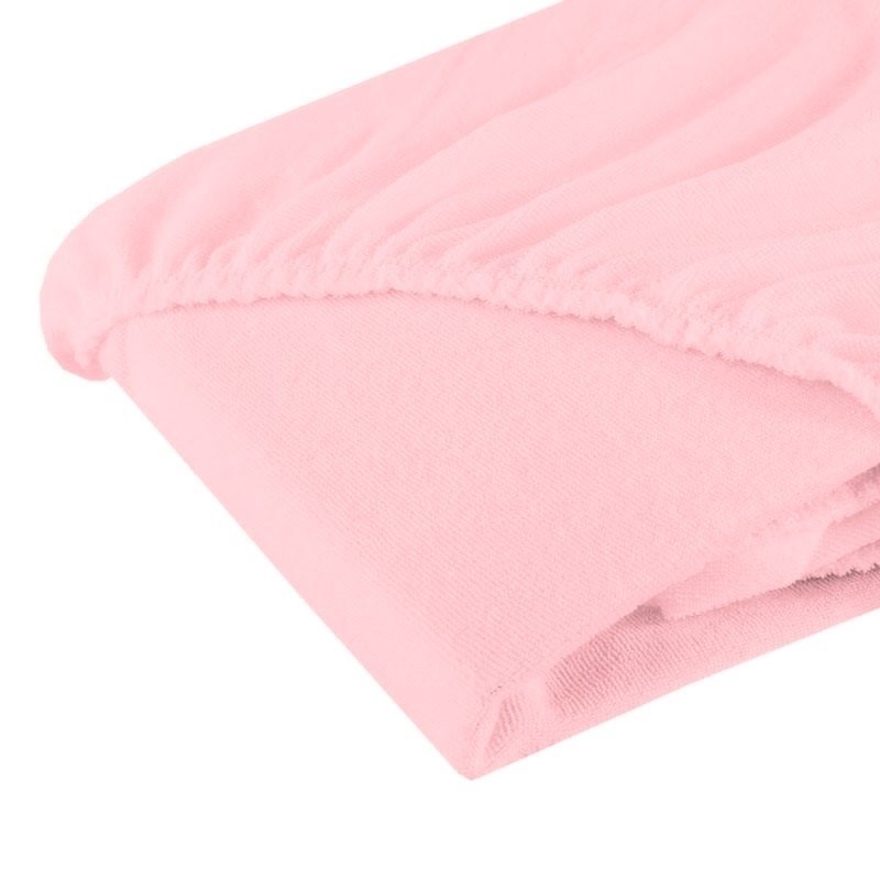 Fiki miki - cearsaf cu elastic din frotir 120/60 cm, roz