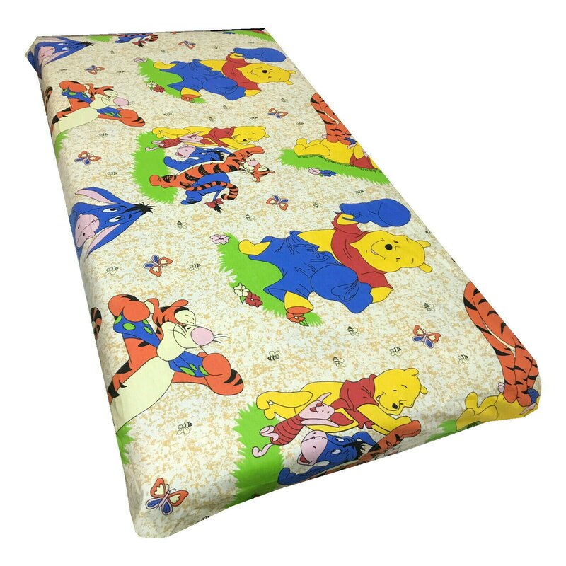 Deseda - cearsaf cu elastic pe colt 120x60 cm cu imprimeu - aiurila crem