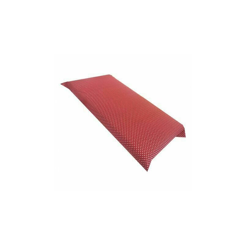 Cearsaf cu elastic pe colt 140x70 cm cu imprimeu - Buline albe pe rosu