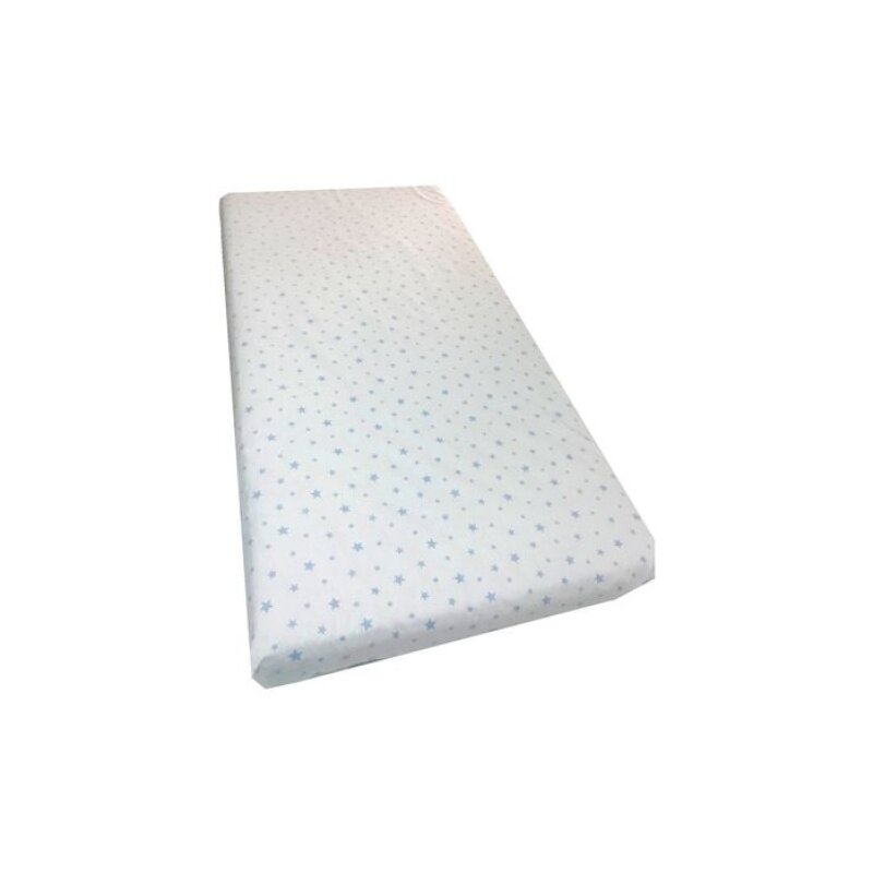 Deseda - cearsaf cu elastic pe colt cu imprimeu stelute pe alb-120*60 cm