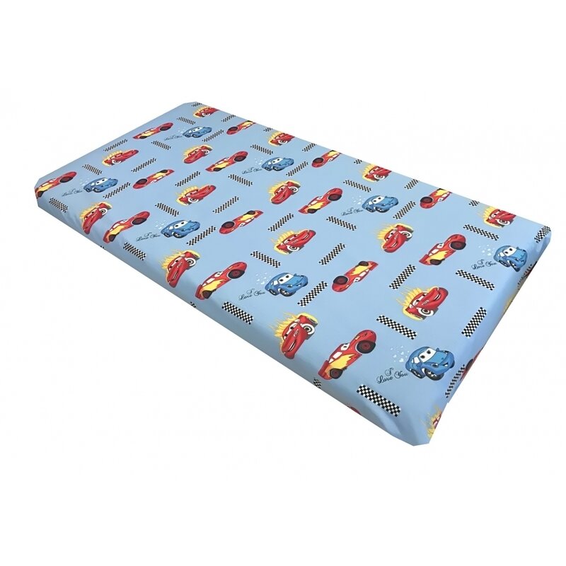 Deseda - cearsaf cu elastic roata cu imprimeu cars-120*60 cm