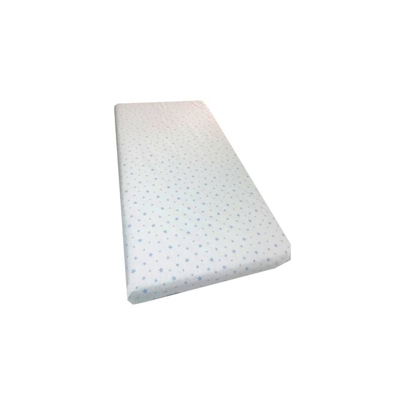 Deseda - cearsaf cu elastic roata cu imprimeu stelute pe alb-140*70 cm