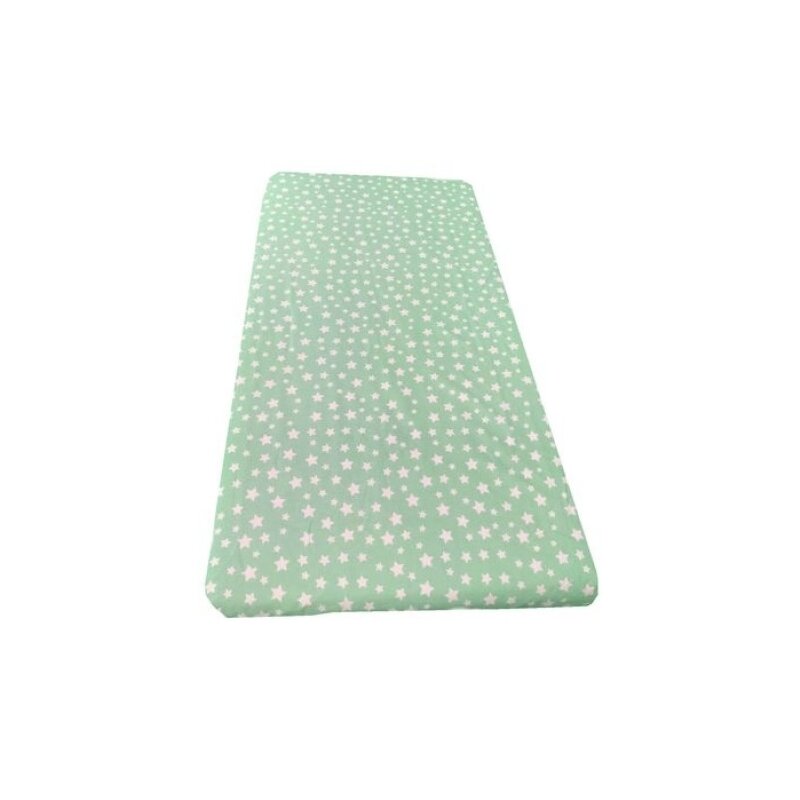 Deseda - cearsaf cu elastic roata cu imprimeu stelute pe vernil-140*70 cm