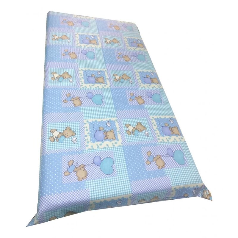Deseda - cearsaf cu elastic roata cu imprimeu ursuleti albastri-140*70 cm