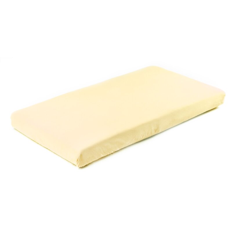 Sensillo - cearceaf cu elastic, jersey, din bumbac, 120x60 cm, galben