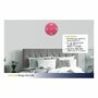 Tfa - Ceas de perete colorat, analog, creat de designer, model CONTOUR, roz,  60.3047.12 - 3