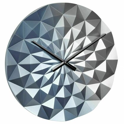 Tfa - Ceas geometric de precizie, analog, de perete, creat de designer, model DIAMOND, albastru metalic,  60.3063.06