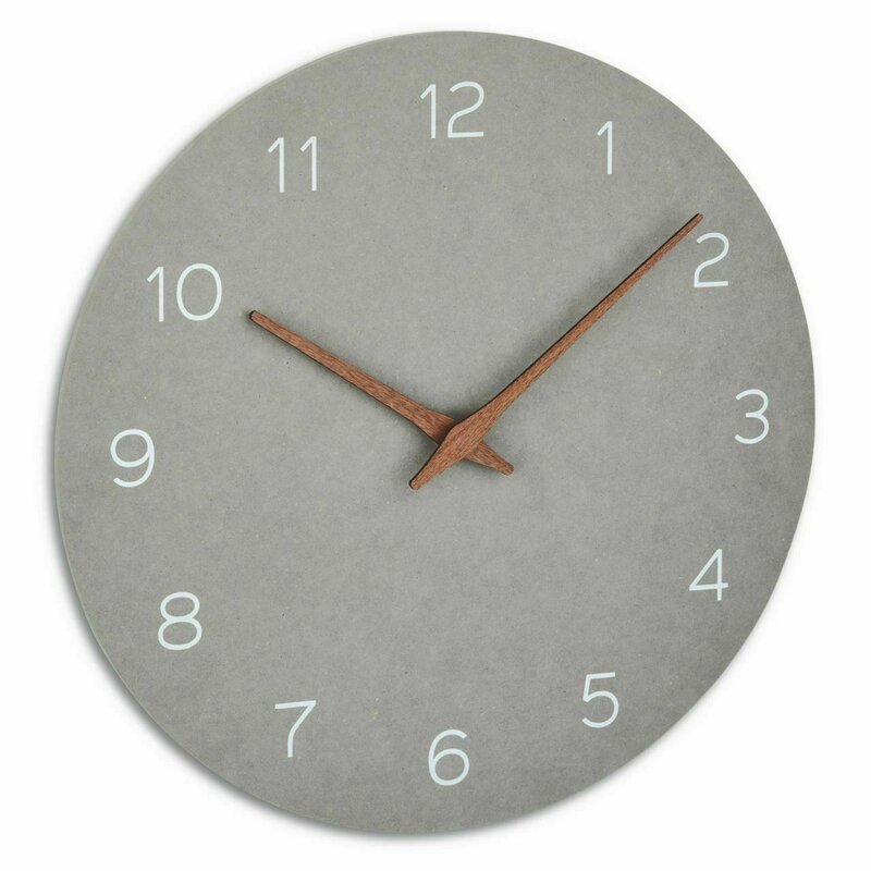 Tfa - ceas silentios de precizie din lemn, analog, de perete, design minimalist, gri, tfa 60.3054.10