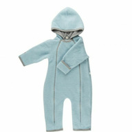 Celestial Blue - Overall babywearing din lana merinos organica - wool fleece - Iobio