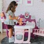 Smoby - Centru de ingrijire pentru papusi Baby Nurse Doll`s Play center cu 23 accesorii, Mov - 4