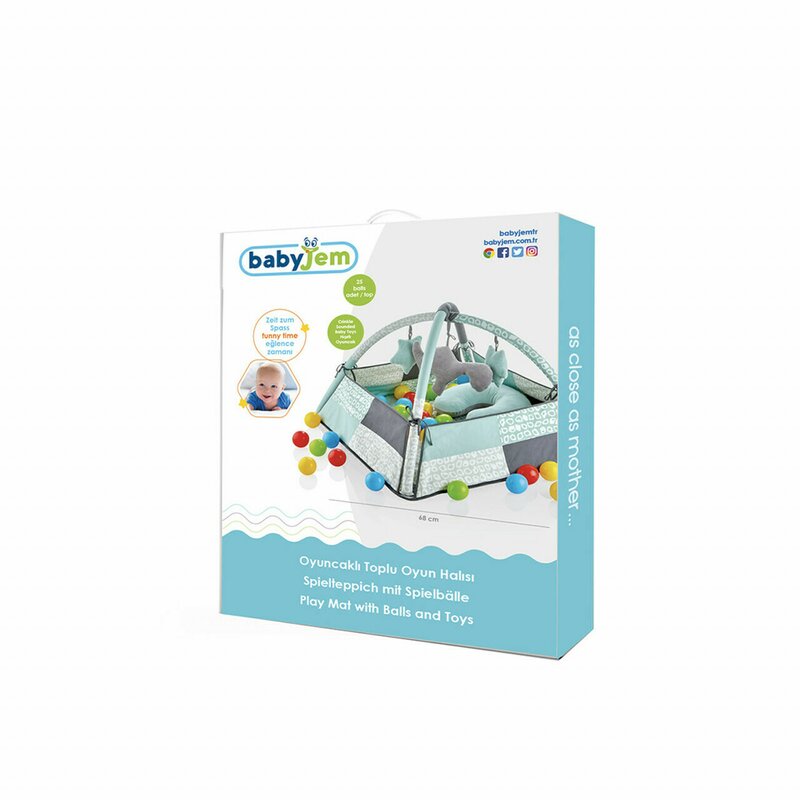 Babyjem - centru de joaca cu bile toy ball play mat (culoare: verde)