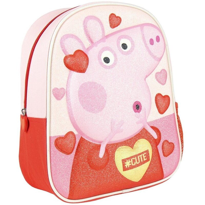 Cerda - rucsac cerda peppa pig 3d premium, 25 x 31 x 10 cm, roz/rosu