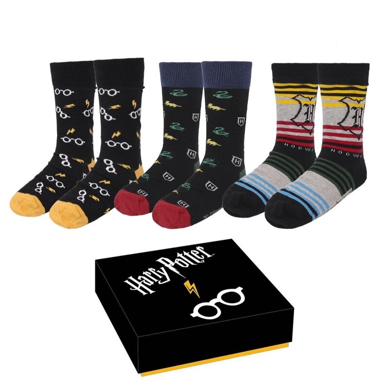 Cerda - set 3 perechi sosete harry potter, 40-46