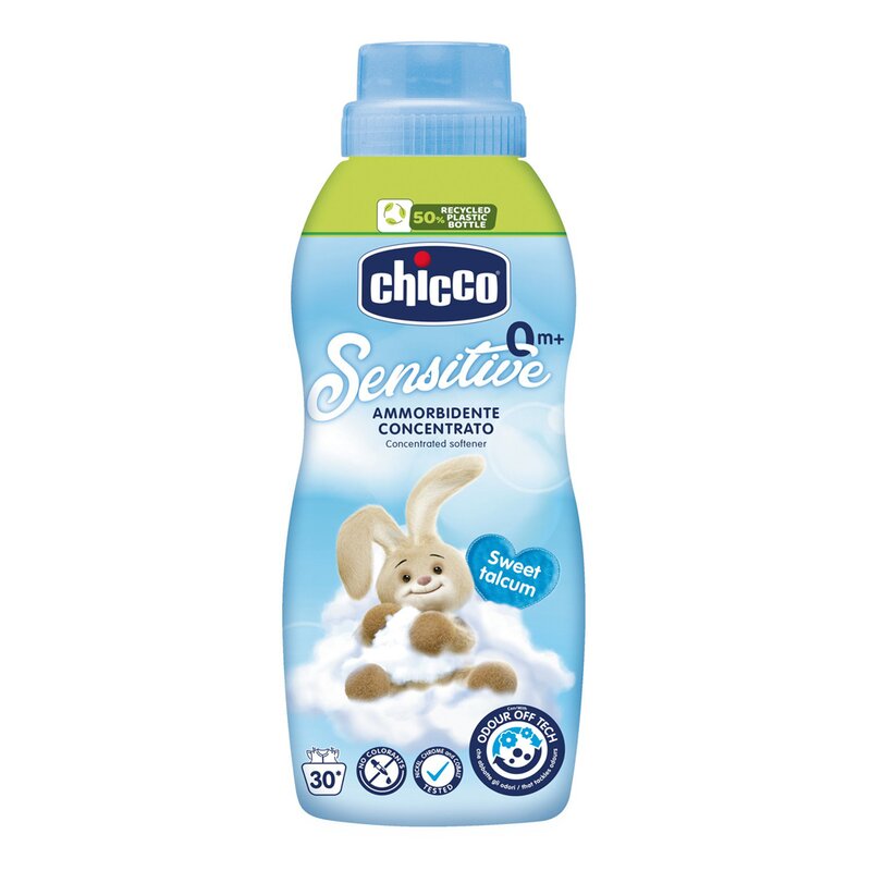 Balsam concentrat pentru haine, Chicco, Sweet Talcum, 30 spalari, 750 ml, 0 luni+