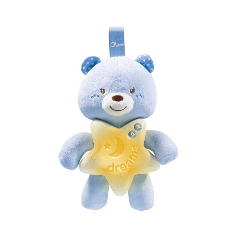 Chicco - lampa de veghe, cu melodii si sunete de natura, dezvolta abilitati motorii si senzoriale, 0 luni+, albastru