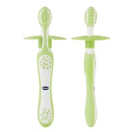 Chicco - Set igiena dentara, Pentru masarea gingiilor si curatare, 4 luni+, Verde