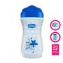 Chicco - Sticla termica pentru copii, Cu elemente fosforescente, 266 ml, 12 luni+, Albastru