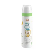 Termos lichide, Chicco, Mentine temperatura 5 h, Capacul utilizabil ca si canuta, Din otel inoxidabil, durabil, Design cu animalute, Alb