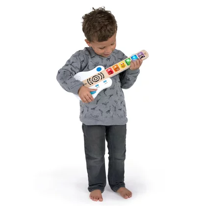 Chitara muzicala, Baby Einstein, Cu tehnologie Magic Touch, Din lemn, Cu sunete realiste, 12 luni+, Multicolor