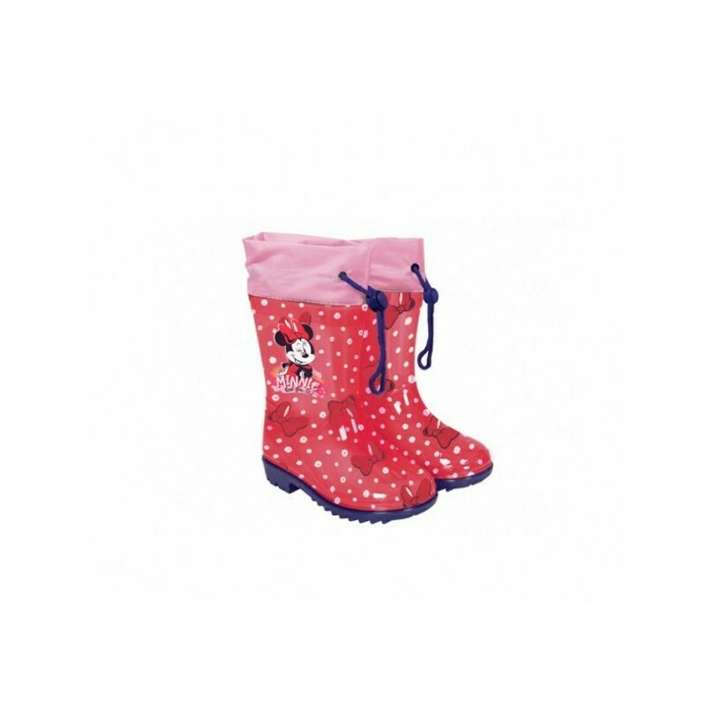 Perletti - cizme de cauciuc , minnie mouse, marime 24/25, rosu