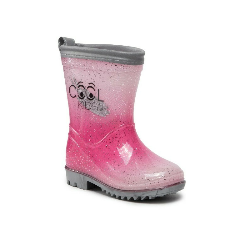 Cizme de cauciuc perletti cu sclipici marime 30 31 roz fuchsia