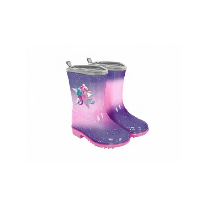 Perletti - cizme de cauciuc , unicorn , cu margine reflectorizanta, marime 26/27