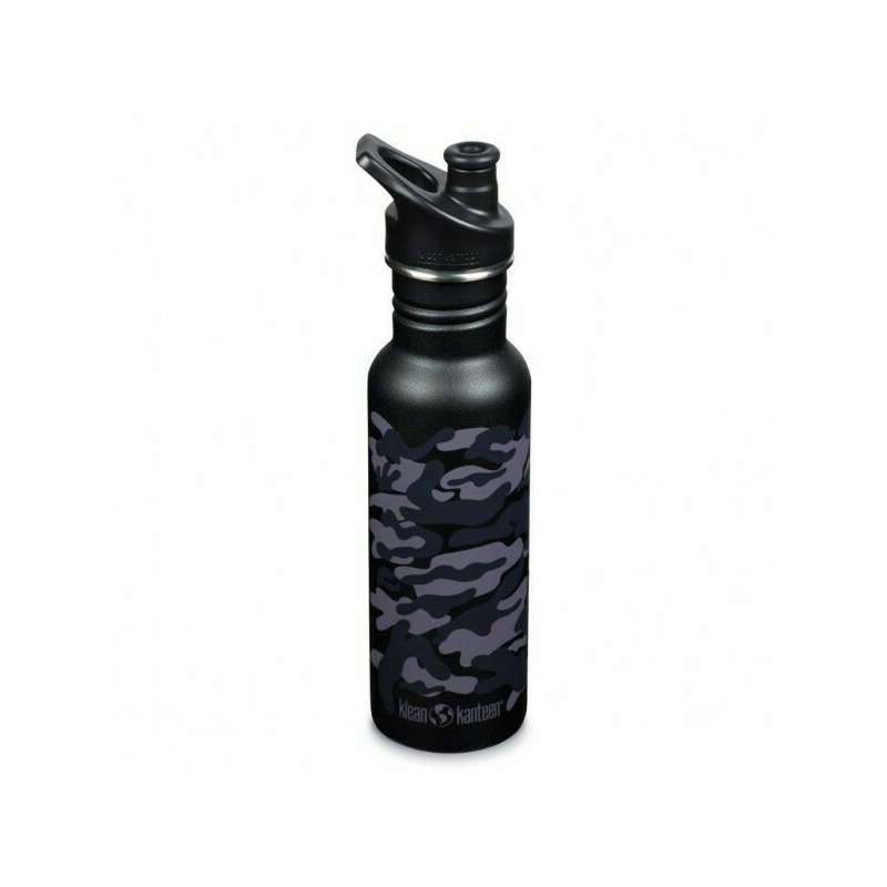 Classic narrow black camo - recipient din otel inoxidabil 532 ml cu capac sport