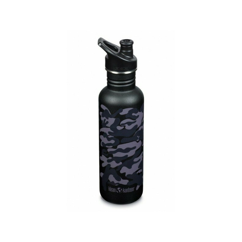 Classic Narrow Black Camo - Recipient din otel inoxidabil 800 ml cu capac sport