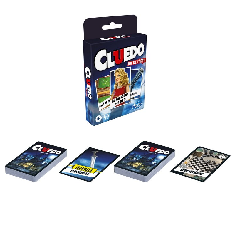 Hasbro - joc de societate cluedo jocul misterelor, in limba romana, cu carti