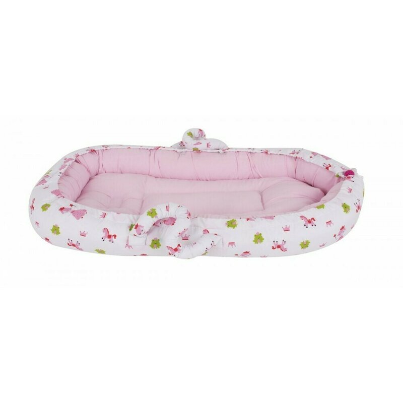 SeviBebe - Suport de dormit Co-sleeper Nest Princess din Bumbac, 70x45 cm