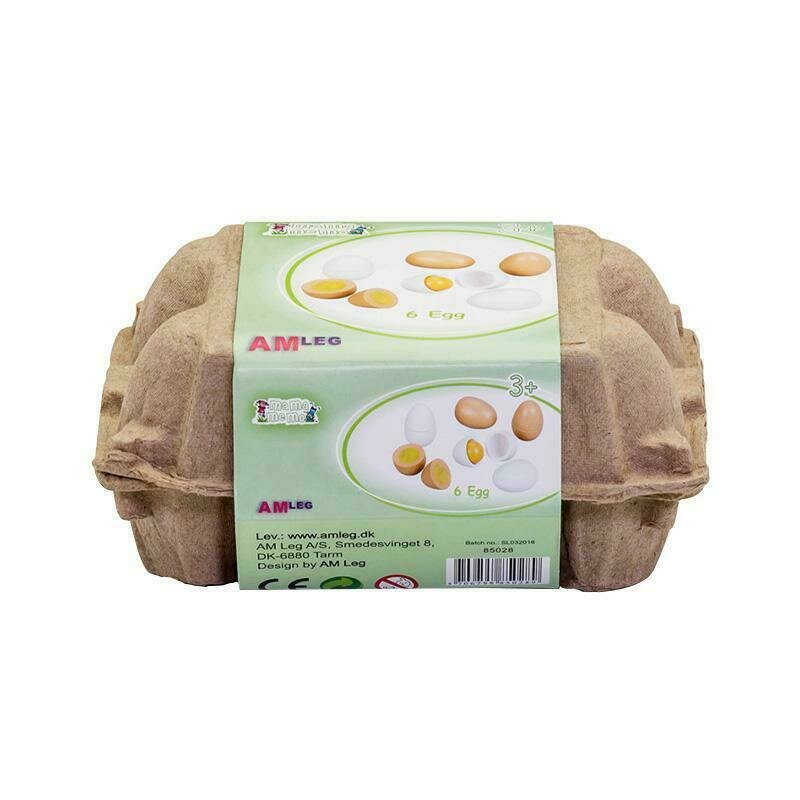 Mamamemo - cofraj 6 oua de jucarie, din lemn,