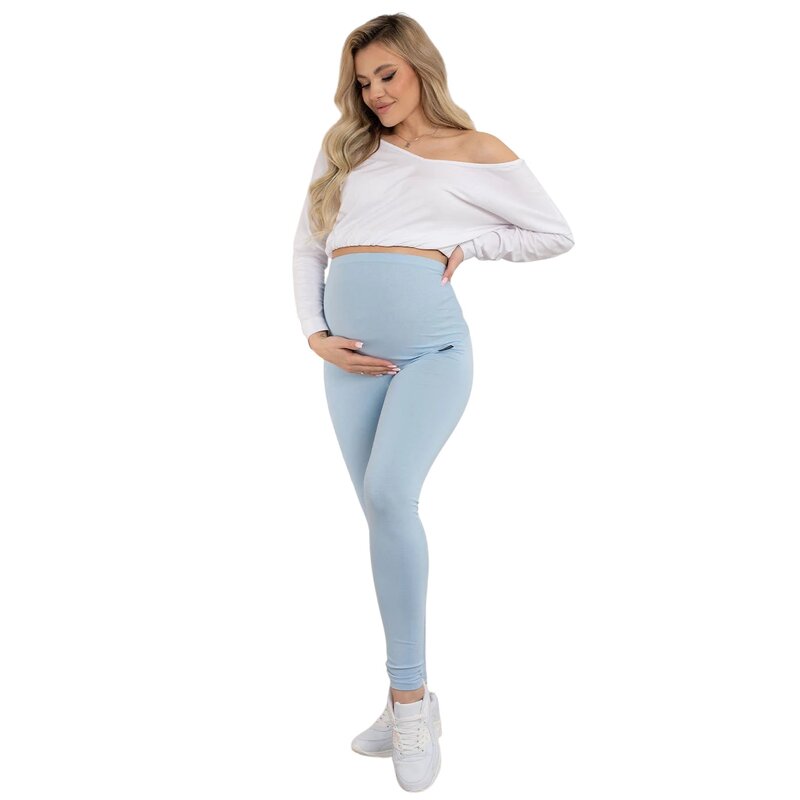 Colanti, Pentru gravide, Cu talie speciala, Certificati Oeko Tex Standard 100, Din bumbac si elastan, Masura M, Blue