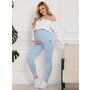Colanti, Pentru gravide, Cu talie speciala, Certificati Oeko Tex Standard 100, Din bumbac si elastan, Masura M, Blue - 8